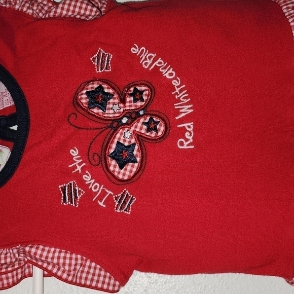 Little LINDSEY Red White and Blue Patriotic Dress - Picture 2 of 7